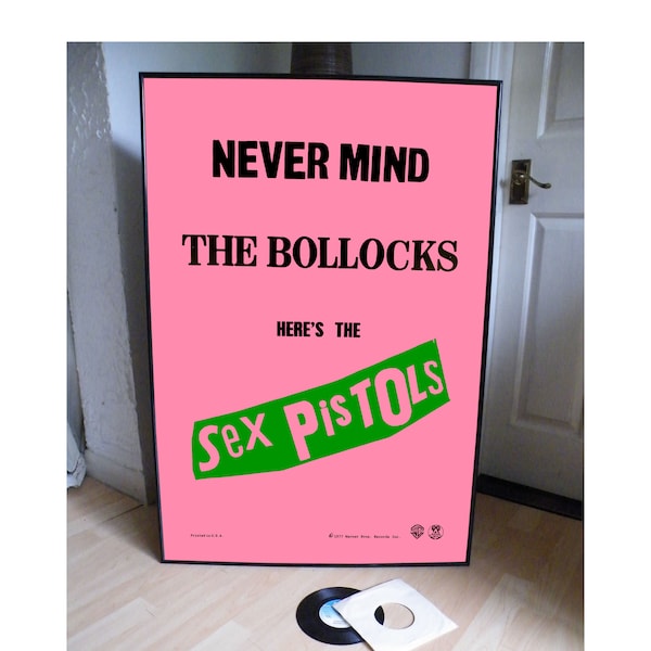 SEX PISTOLS no importa el cartel promocional bollocks, garage,goth,punk,clash,black flag,dead kennedys,