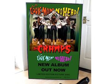 THE CRAMPS look mamá sin cabeza cartel promocional,garage,goth,punk,stay sick,graveshits,psychedelic jungle,a date with elvis,smell of female