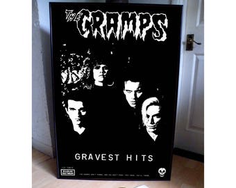 THE CRAMPS gravest hits werbeposter,garage,goth,punk,stay sick,psychedelic jungle,a date with elvis,look mom no head