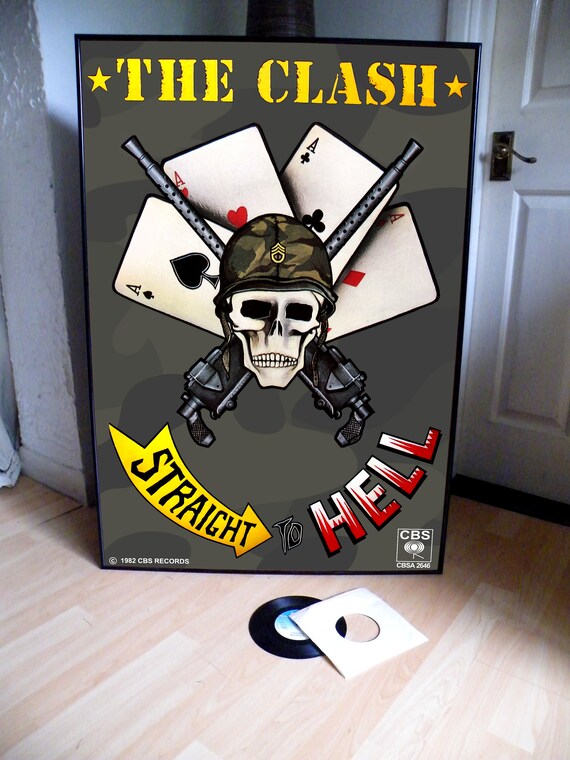 THE CLASH Straight to Hell Promotional Poster,garage,goth