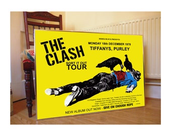 THE CLASH Sort It Out tour promotional poster, garage, goth, punk, metal, jazz, rock, heavy, easy, surf, garage, indie,