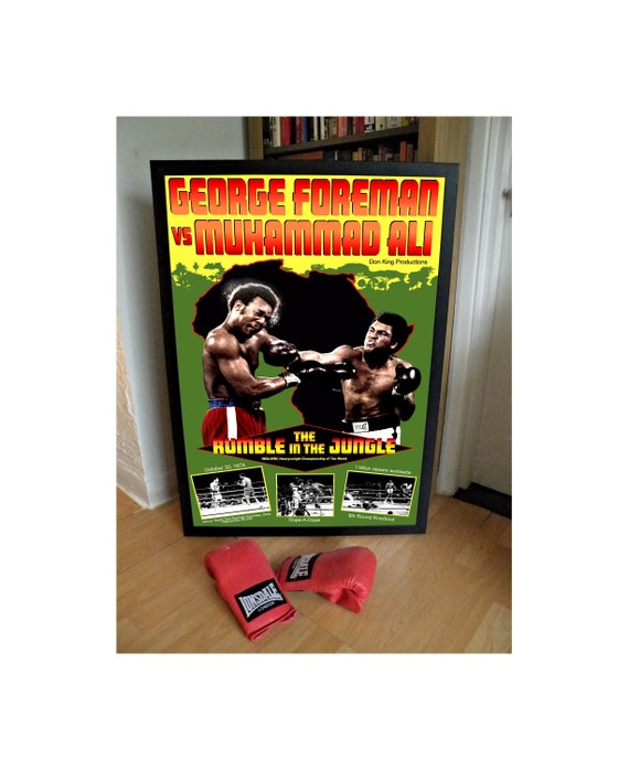 BOXING RUMBLE IN THE JUNGLE METAL SIGN GEORGE FOREMAN,MUHAMMAD ALI,HEAVYWEIGHT 