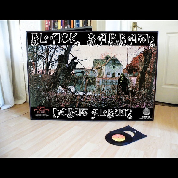 BLACK SABBATH álbum debut cartel promocional, pop, rock, jazz, metal, hip hop, soul, país, disco, punk, nueva ola