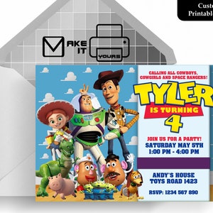 Inviter des Toy Story Invitation, anniversaire de Toy Story, Toy Story, Toy Story fête, imprimable de Toy Story, Toy Story numérique, carte de Toy Story, ToyStory
