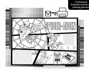 Coloring spider man - Etsy España Coloring spider man - Etsy España