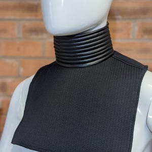 Shoretrooper Death trooper Neckseal screen accurate zipper fastening black vertical stitched ribbed bib.