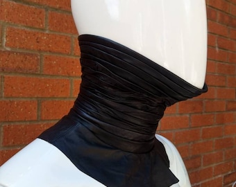 Kylo Ren Leather Neckseal: Screen Accurate Zipper Gaiter