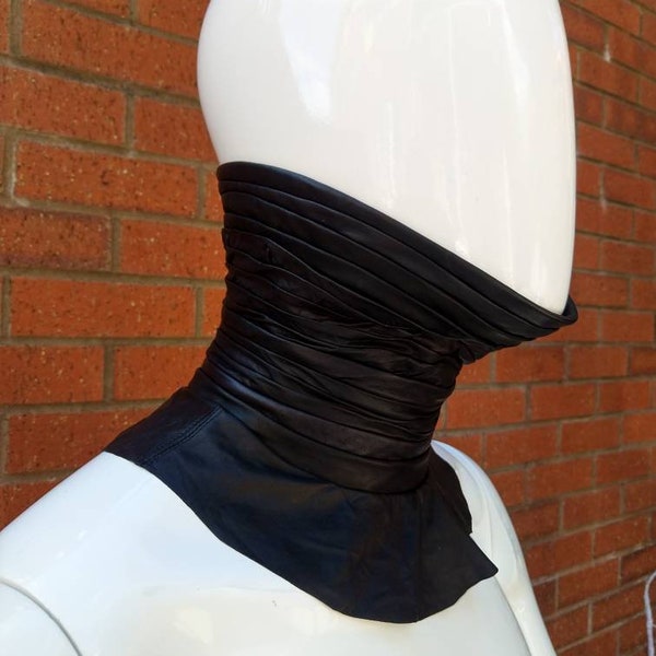 Kylo Ren Leather Neckseal: Screen Accurate Zipper Gaiter