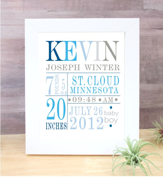 Nursery art and wall decor. Printable digital file personalized birth announcement with Iris flower