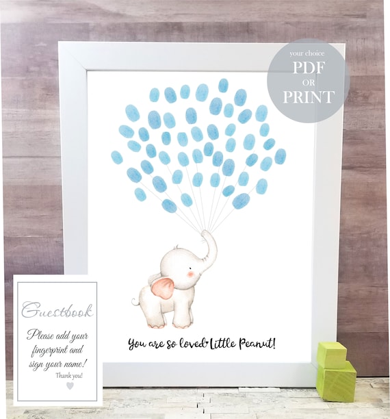 thumbprint baby shower guest book