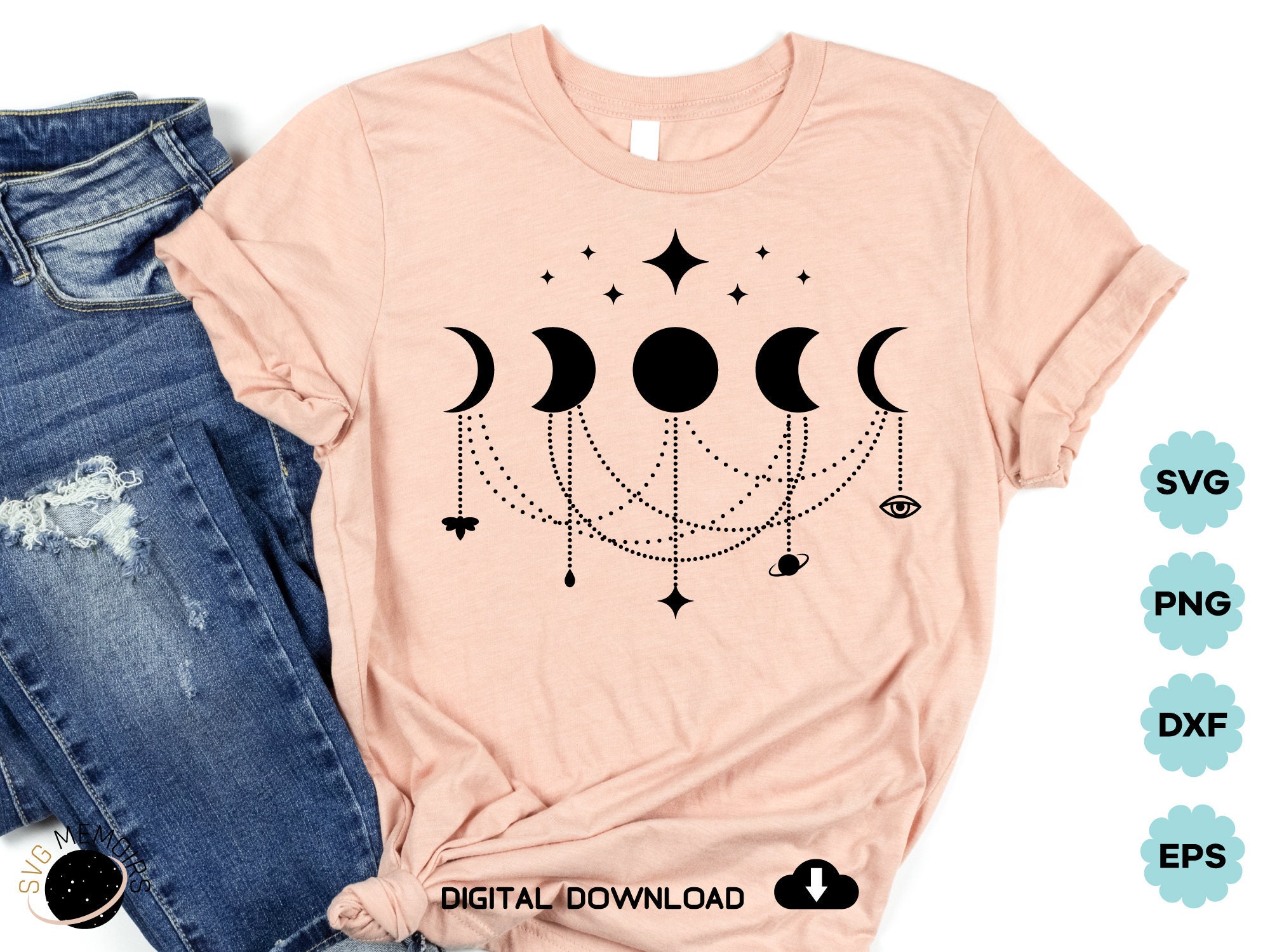 Celestial Bundle SVG Mystical Bundle SVG Moon Phases SVG - Etsy Canada