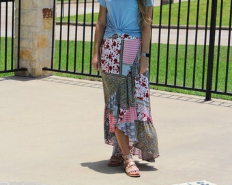 Muti-Colored Floral Skirt