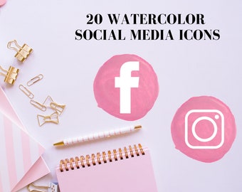 Pink Facebook Icon Etsy