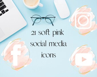 Pink Facebook Icon Etsy
