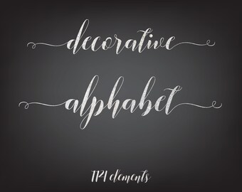 SILVER GLITTER decorative alphabet, Silver alphabet clipart, Mettalic letters, Sparkle Wedding fonts, Brush lettering, Golden foil download