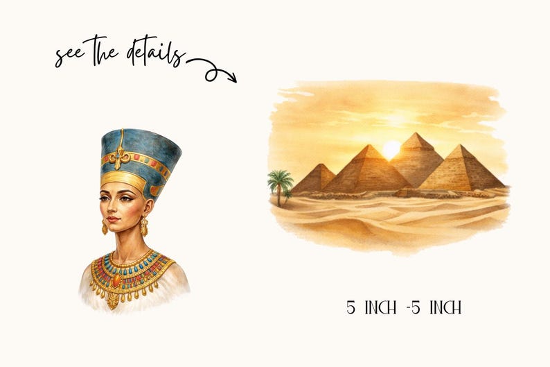 Ancient Egypt Watercolor Clipart, Egyptian Symbols PNG Illustrations ...