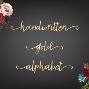 Glitter Alphabet PNG, Goldfolie Alphabet, Goldbuchstaben Clipart, dekoratives Alphabet