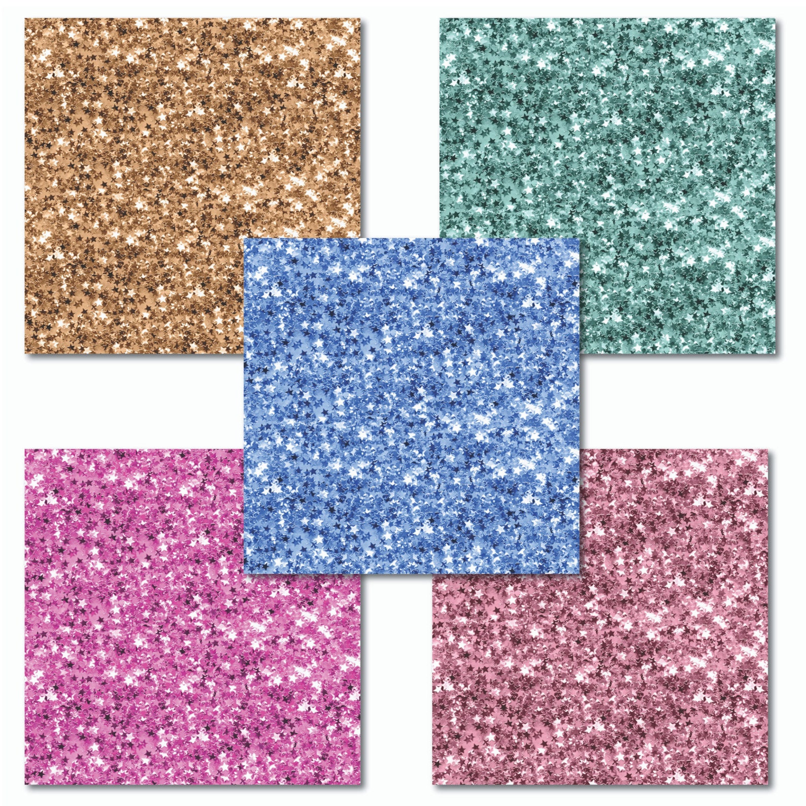 16 Iridescent Glitters Digital Paper Colorful Star Digital Etsy