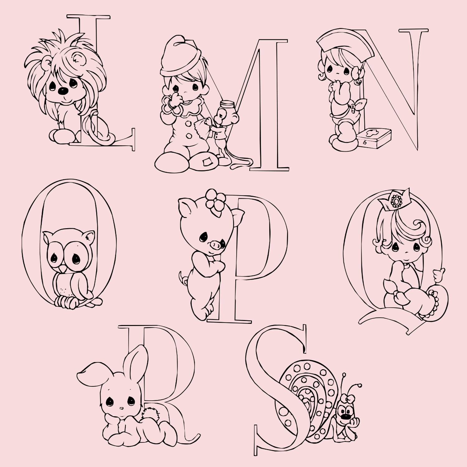 Baby Alphabet Clipart, Printable Teddy Bear Letters, Baby Invitations ...
