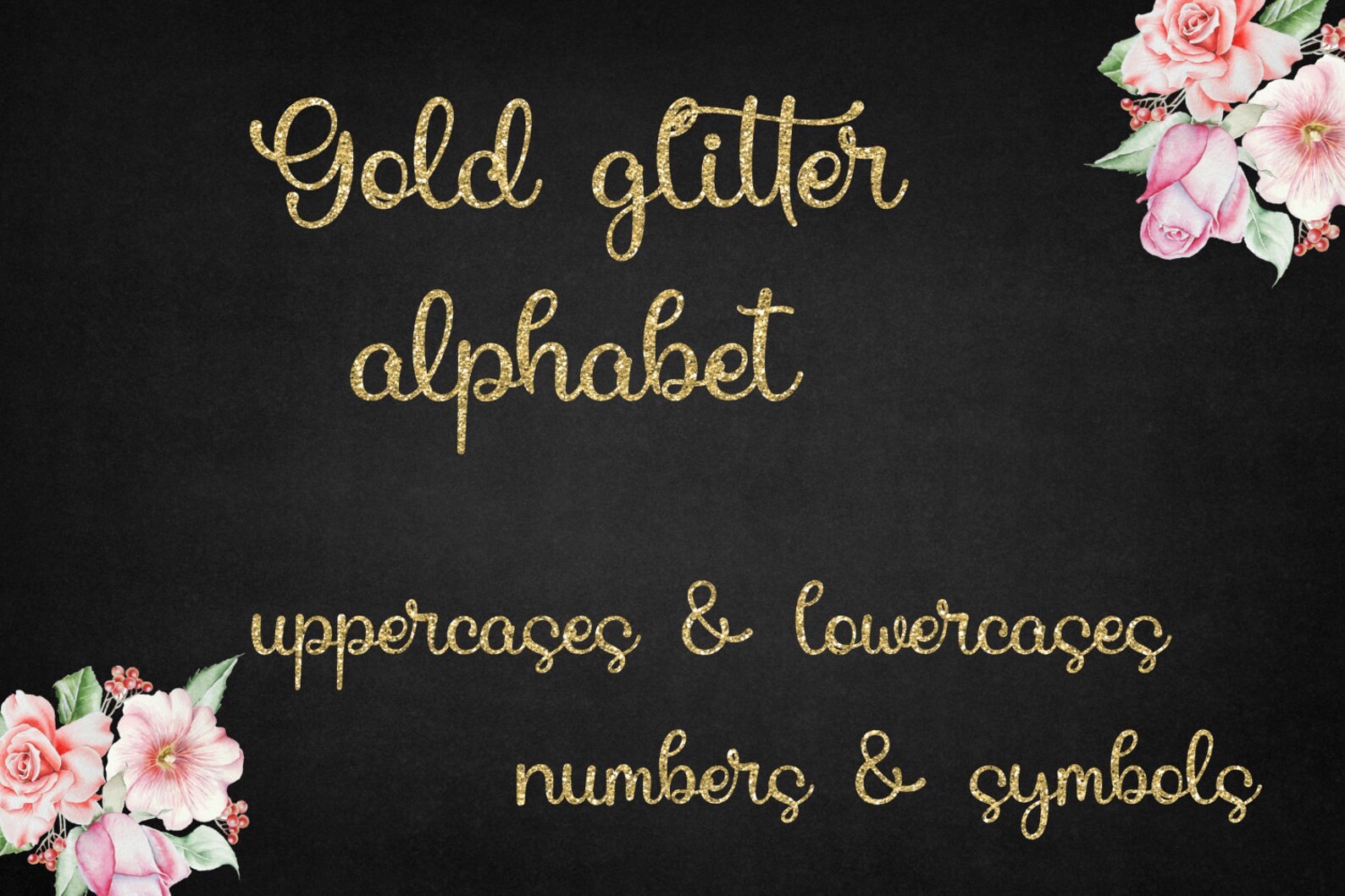 Gold Glitter Alphabet Gold Letters Clipart Alphabet Clipart - Etsy