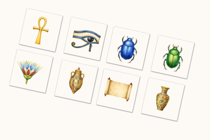 Ancient Egypt Watercolor Clipart, Egyptian Symbols PNG Illustrations ...