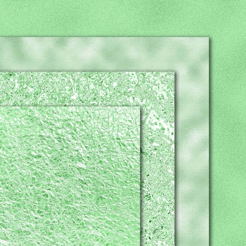 16 Green Foil Papers Green Emerald Background Distressed Etsy