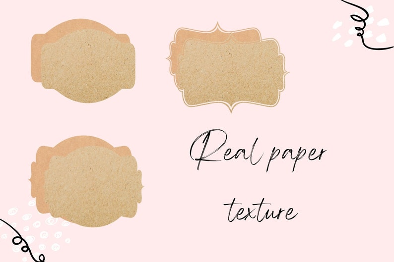 24 Digital Craft Paper Labels, Cardboard Labels Clipart - Etsy Australia