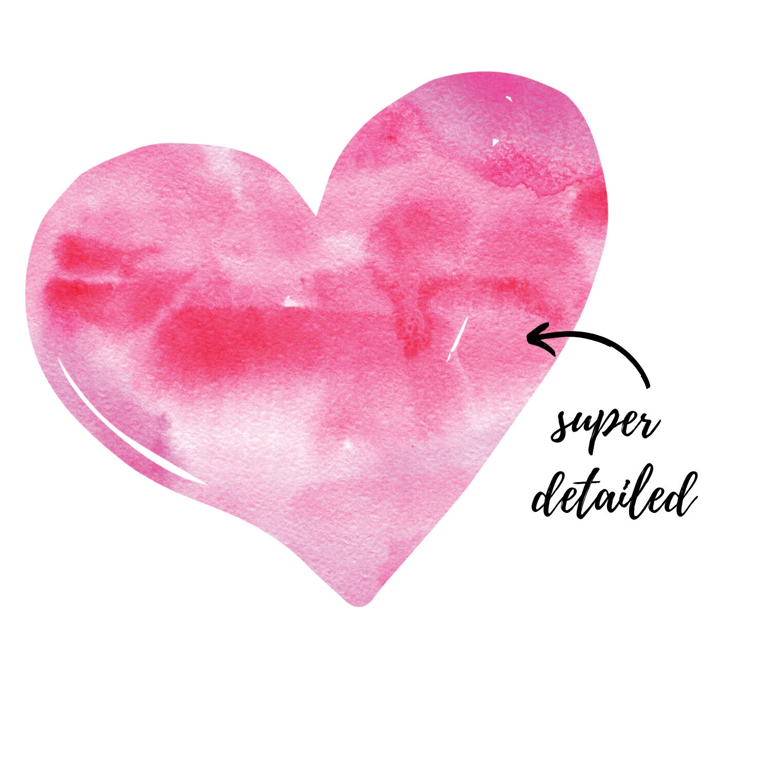 Watercolor Hearts Clip Watercolor Texture Hearts Clipart | Etsy