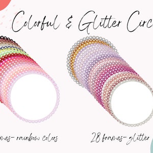 Circle Labels Clipart, Circle Frames and Tags, Round Frames