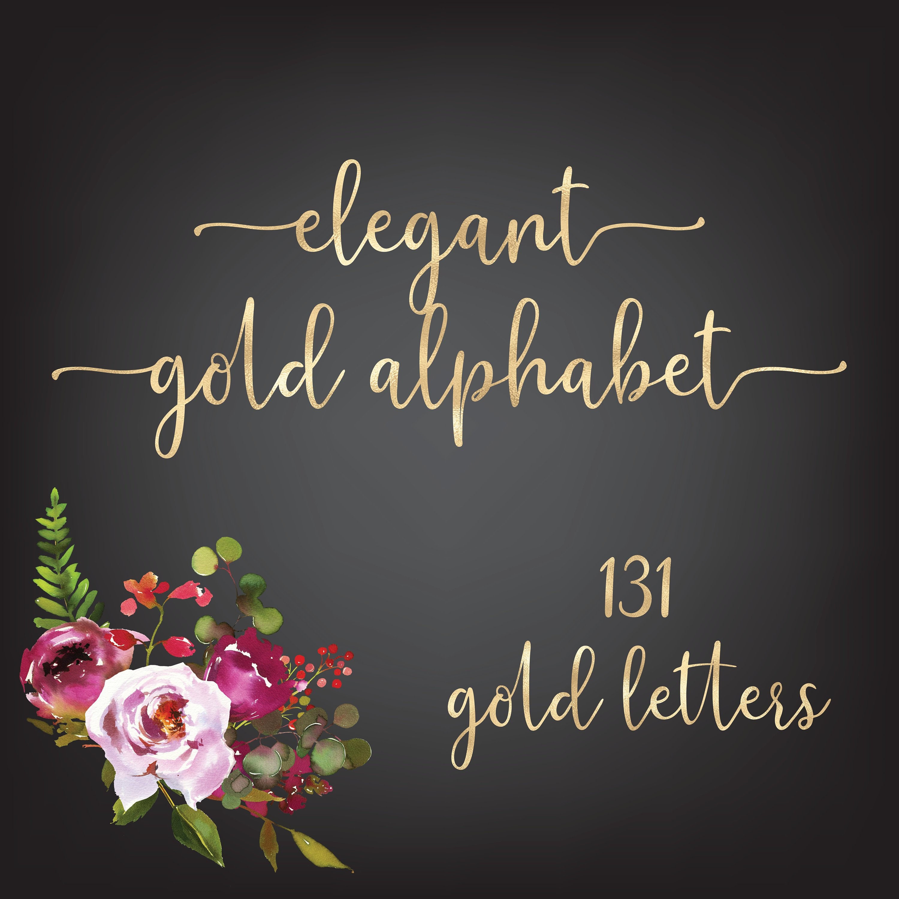 Gold Fancy Writing
