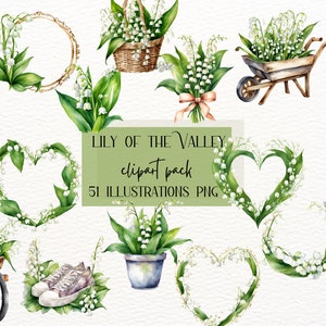 Clipart fleurs de muguet, fleurs de printemps, muguet PNG, fleurs blanches