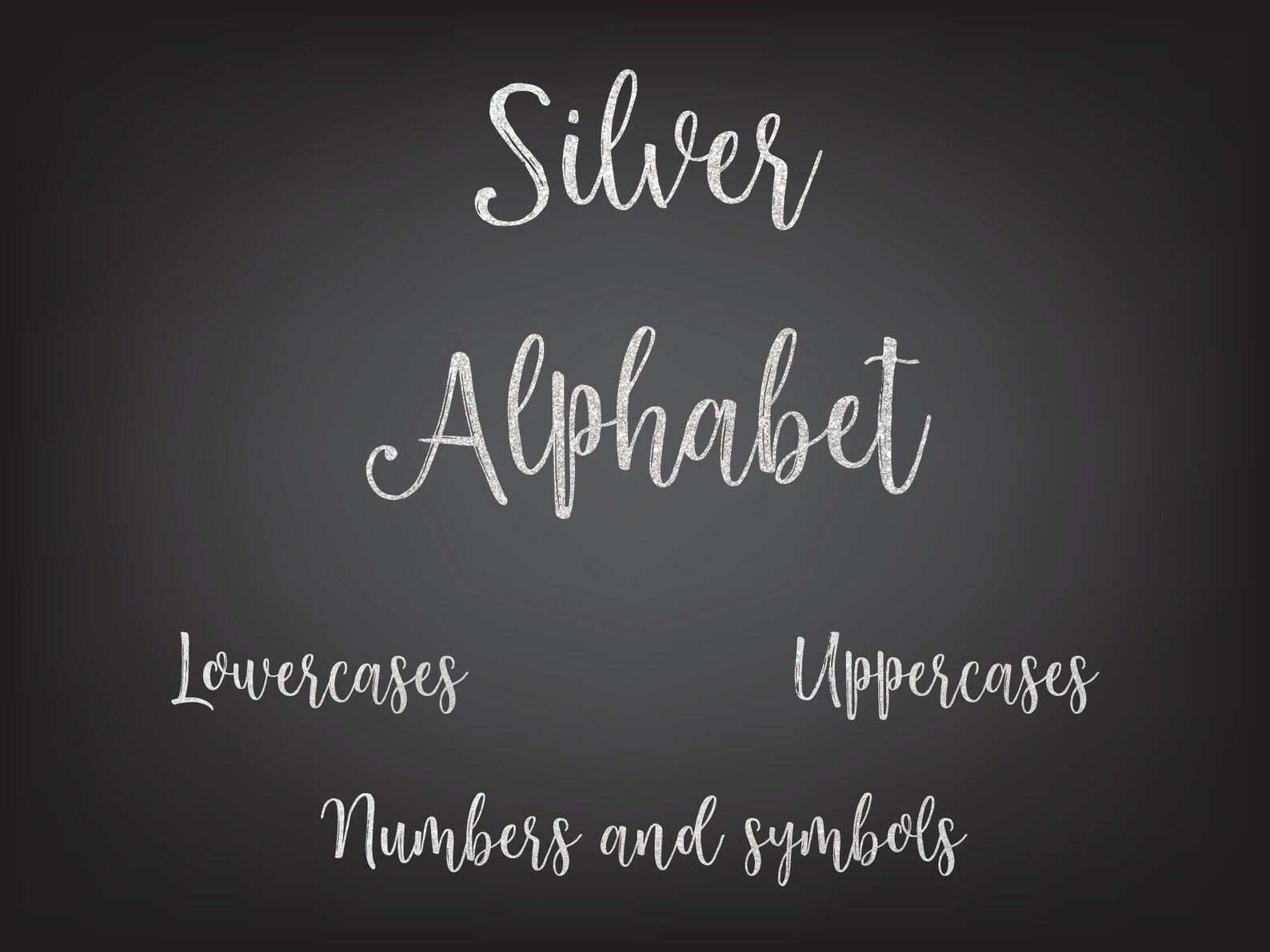 Silver Glitter Printable Alpahbet, Elegant Alphabet, Silver Font ...