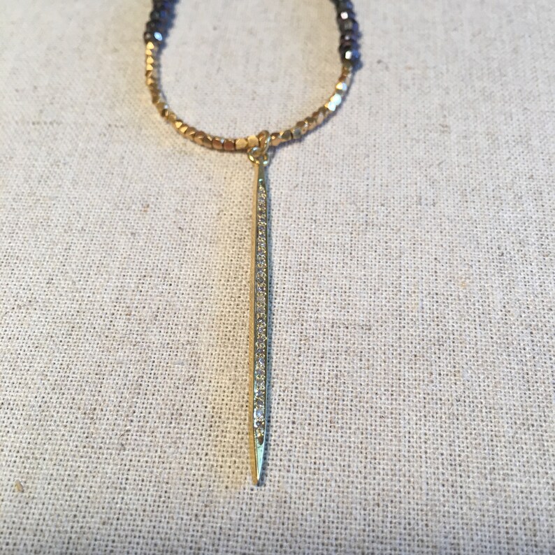 Chocolate Spinel and Diamond Necklace