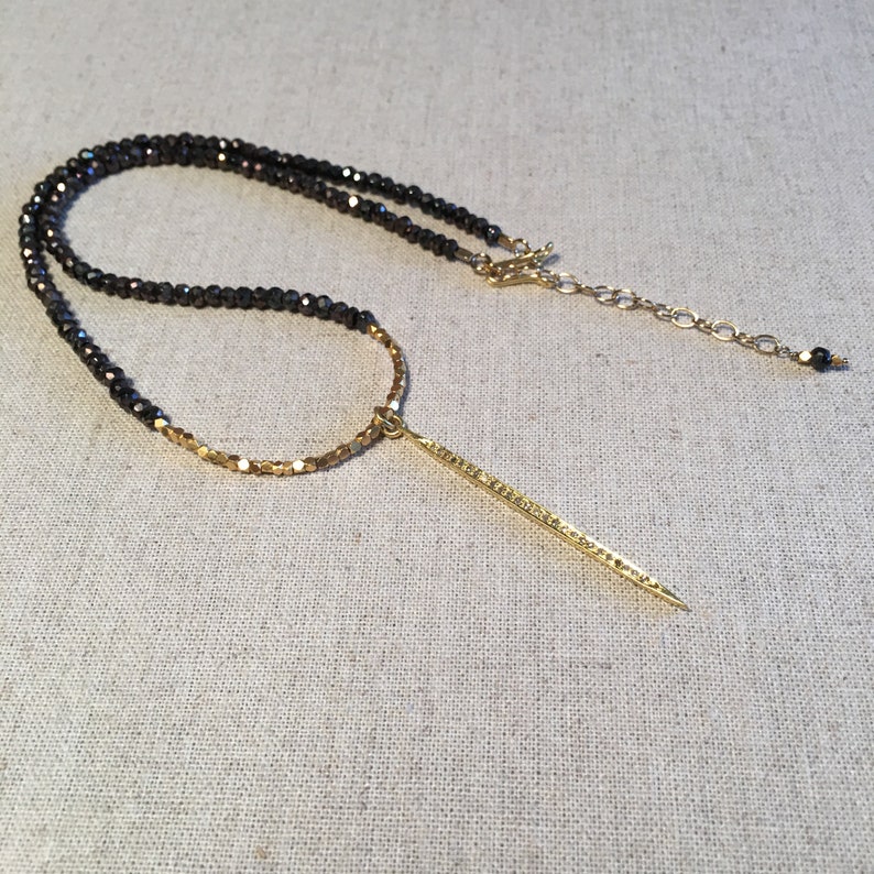 Chocolate Spinel and Diamond Necklace