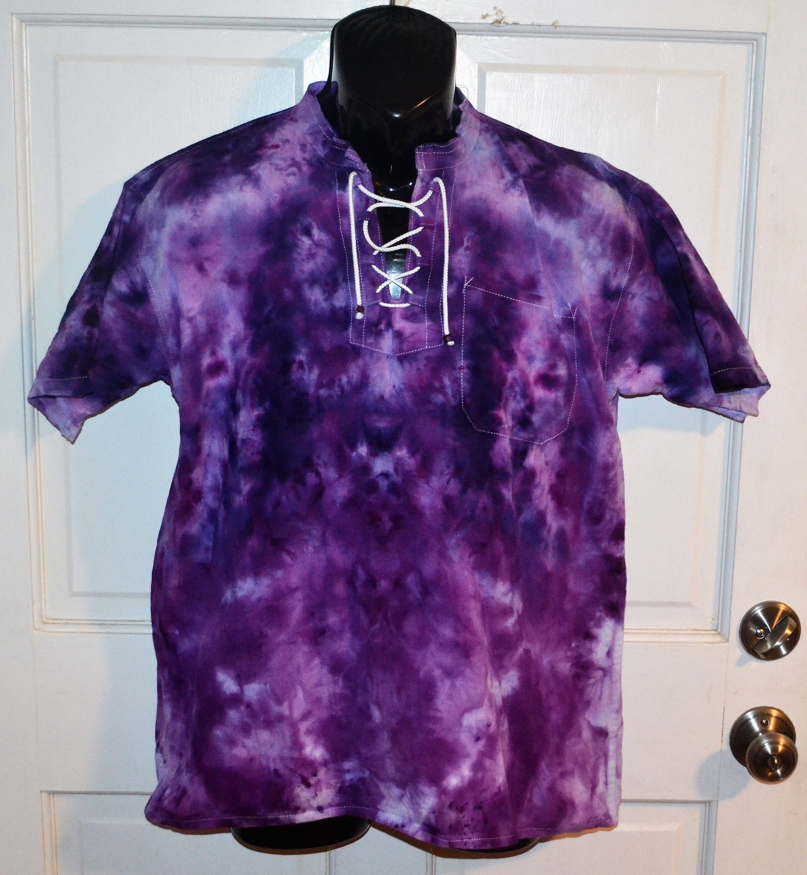 Purple Haze XL Tie Dye Lace Up Shirt 