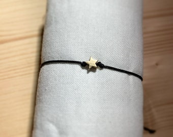 Glücksbringer Stern Armband "make a wish" gold oder silber