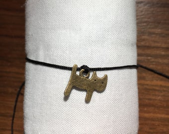 Katzen Armband "Miezekatze " gold