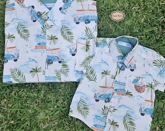 Matching Dad and Son Hawaiian Shirts Men’s Resort Shirts Family Outfit Fathers Day Gift As Daddy as Me