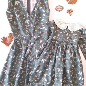 Matching mom and daughter dresses Mommy and me outfit Family look outfit Green dresses Mother and daughter As mommy as me Mothers day gift