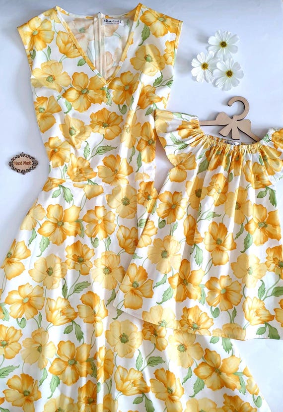 Floral Mommy and Me Matching Cotton Dresses Family Outfit As Mommy as Me Mothers Day Gift