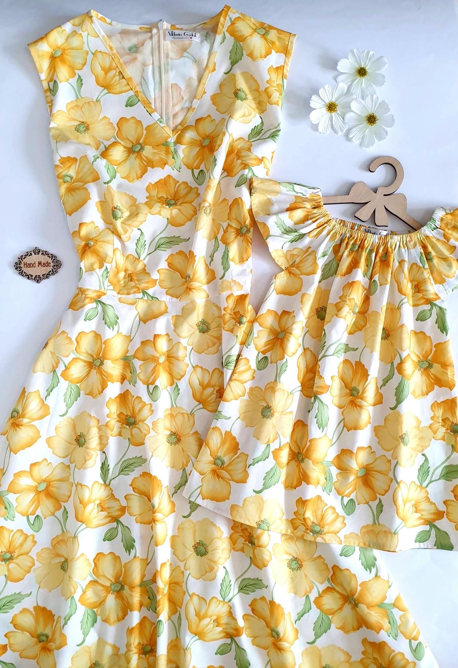 Floral Mommy and Me Matching Cotton Dresses Family Outfit As Mommy as Me Mothers Day Gift