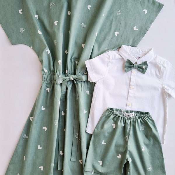 Tenues pour maman et moi Tenue assortie pour mère et fils Vêtements pour maman et fils Vêtements pour garçon Vêtements pour tout-petits Tenue de famille Robe élégante pour femme