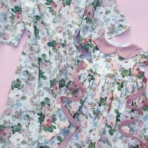 Matching mom and daughter dresses Mommy and me outfit Floral dresses Mothers day gift Mother and daughter Girls dress Mothers day