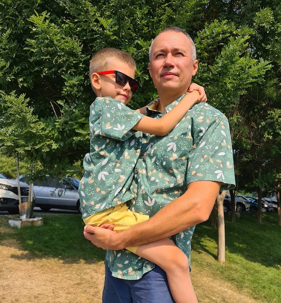 Son Matching Shirts Dad and Son Outfits 