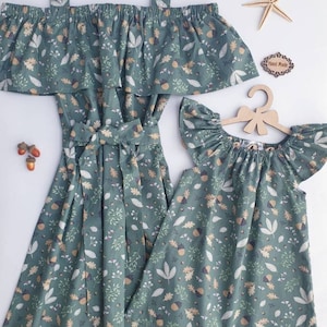 Mommy and me matching outfits Matching mom and daughter dresses Easter outfit Girls dress Toddler clothes Family look outfits Toddler dress