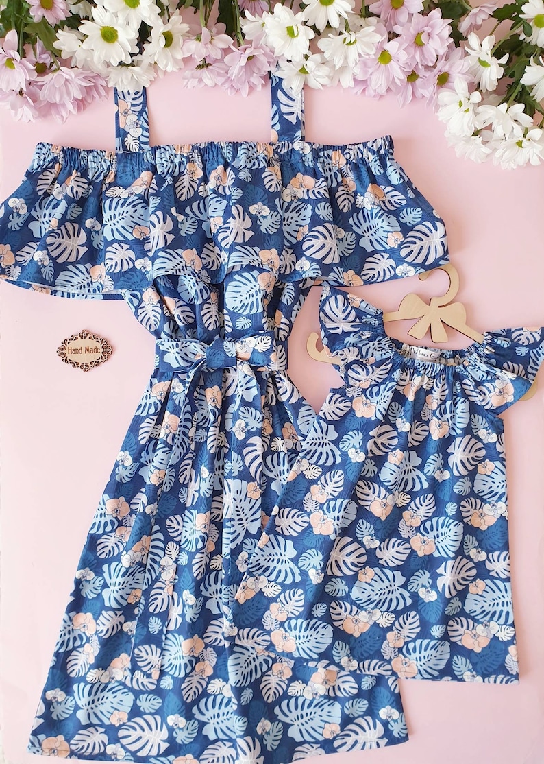 Mommy and me outfits Matching mom and daughter dresses Christmas gift Birthday gift Floral dresses Mother and daughter outfit Girls dress