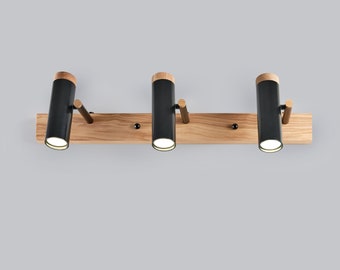 Wooden vanity light - Black