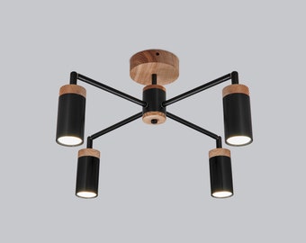 Transformer chandelier Midcentury  Black Pendant lighting Mid Century Modern