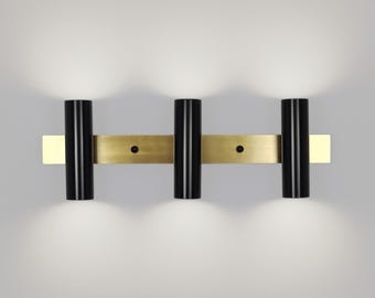 Brass vanity lighting - Black