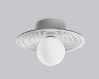 Wooden ceiling light - White